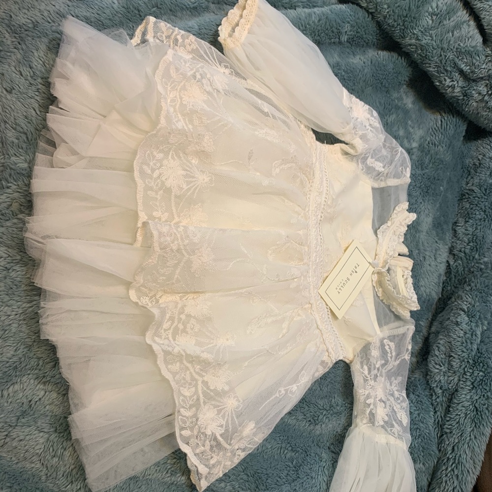 NWT 6-12 month Trish Scully white/cream  dress